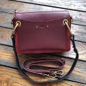 Imitation AAA CHLOE Roy leather and suede small shoulder bag 20657 Plum purple HV06907kf15