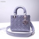 Imitation AAA Dior lucky badges Original sheepskin Tote Bag A88035 dark grey HV11287kf15