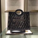 Imitation AAA Fendi RUNAWAY PU tote bag 8BH360A black HV00747kf15