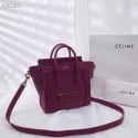 Imitation CELINE NANO LUGGAGE BAG IN LAMINATED LAMBSKIN 189244-18 HV09117uq94