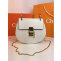 Imitation Chloe Drew Shoulder Bags Calfskin Leather 2709 White HV00639SU34