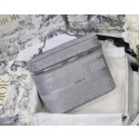 Imitation DIOR Oblique Jacquard cosmetic bag S5488 grey HV09104Za30