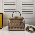 Imitation FENDI PEEKABOO ICONIC leather bag F0335 gold HV09447Ug88