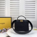 Imitation FENDI PEEKABOO ICONIC MINI leather bag 8BN244 black HV05272AI36