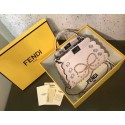 Imitation Fendi PEEKABOO MINI Exotic leather bag 8BN244S white HV10907Ug88