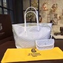 Imitation Goyard Y Doodling Calfskin Leather Tote Bag 36987 light gray HV03219zn33