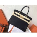 Imitation Hermes Birkin 35CM Tote Bag Original Togo Leather BK35 black HV02984EY79