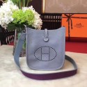 Imitation Hermes Evelyne original togo leather mini Shoulder Bag H1187 Sky blue HV08119KV93