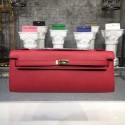 Imitation Hermes Kelly Clutch Epsom calfskin H0588 red HV06504zn33