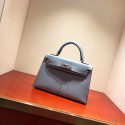 Imitation Hermes original epsom leather mini kelly bag K001 light blue HV10378ye39