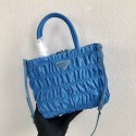 Imitation Prada Re-Edition nylon Tote bag 1BG321 light blue HV01805sJ18