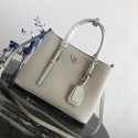 Imitation Prada Saffiano original Leather Tote Bag BN2838 white HV00732Ug88