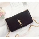 Imitation SAINT LAURENT Kate Tassel Monogram small leather cross-body bag 499860 black HV01258Fo38