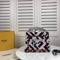 Imitation Top Fendi KAN I LOGO Handbag 8BS087 white&black HV01096tr16