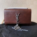 Imitation Yves Saint Laurent Small Monogramme Cross-body Shoulder Bag Y045 brown HV00724QN34