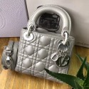 Knockoff AAAAA Dior Original Sheepskin Leather tote Bag M673 grey HV05068Jc39