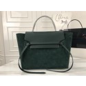 Knockoff Best Celine Belt Bag Origina Suede Leather A98311 green HV01380sm35