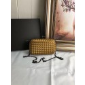 Knockoff BOTTEGA VENETA Knot snakeskin-trimmed satin clutch 62548 Bronze HV04382WW40