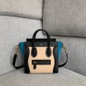 Knockoff CELINE NANO LUGGAGE BAG IN LAMINATED LAMBSKIN 189243-4 HV00236yN38