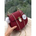 Knockoff Chloe Drew Shoulder Bags Calfskin Leather 3369 Burgundy HV04056fY84