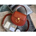 Knockoff CHLOE Tess leather and suede cross-body bag 3S152 brown HV05700tU76