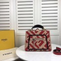 Knockoff Fendi KAN I LOGO Handbag 8BS087 red&pink HV11365NL80