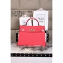 Knockoff Hermes epsom leather kelly Tote Bag 1044 rose HV07002ch31