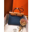 Knockoff Hermes Herbag 31CM Original Canvas Leather & Calfskin 45987 Blue&Apricot HV01508tp21