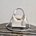 Knockoff Prada Calf skin tote 1BN012 white HV09350tU76