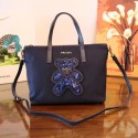 Knockoff Prada Nylon cloth casual bag 1BG061 dark blue HV07491yN38