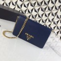 Knockoff Prada Saffiano leather shoulder bag 1BP012 blue HV05301yN38