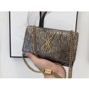 Knockoff SAINT LAURENT Kate Snake Leather croc-embossed Shoulder Bag 474366 Gold HV04256yK94