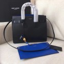 Knockoff Yves Saint Laurent Classic Tote Bag 398709 Black with blue HV01181fY84