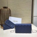 LADY DIOR CALFSKIN WALLET C9025A blue HV03027Gm74