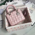 LADY DIOR LAMBSKIN BAG CAL44550 pink&silver-tone metal HV11400ED90