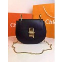 Luxury Chloe Drew Shoulder Bags Calfskin Leather 2709 Black HV08950UV86