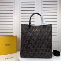 Luxury FENDI Shopper fabric F5052 black HV07490UV86