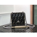 Luxury Replica Fendi KAN I SMALL Multicolor fabric mini-bag 8BT0381 black&Khaki HV00879vv50