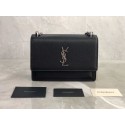 Luxury Replica Yves Saint Laurent Calfskin Leather Shoulder Bag Y542206B black&silver-Tone Metal HV00149vv50