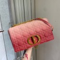 MEDIUM DIOR CARO BAG Soft Cannage Calfskin C8618 pink HV10732io33