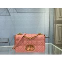 MEDIUM DIOR CARO BAG Soft Cannage Calfskin M9242 rose HV05206nE34