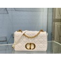 MEDIUM DIOR CARO BAG Soft Cannage Calfskin M9242 white HV02039ki86