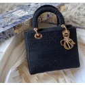 MEDIUM LADY D-LITE BAG Cannage Embroidery M0565OREY black HV04626dX32