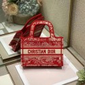 MINI DIOR BOOK TOTE Embroidery S5475Z red HV06338Rc99