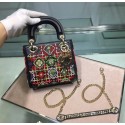 MINI LADY DIOR EMBROIDERED BAG M0598CRMH-3 HV06601aM39