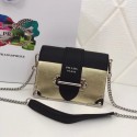 Prada Cahier calf leather bag 1BH018 gold HV11177Xw85