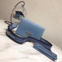 Prada calf leather shoulder bag 1BD102 blue HV04992Ty85