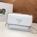 Prada Calf leather shoulder bag 3011 white HV05270Qu69