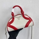 Prada Calf skin tote 1BD071 white&red HV01242io33