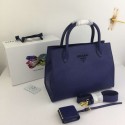 Prada Calfskin Leather Shoulder Bag 1BA155-1 dark blue HV08786rh54